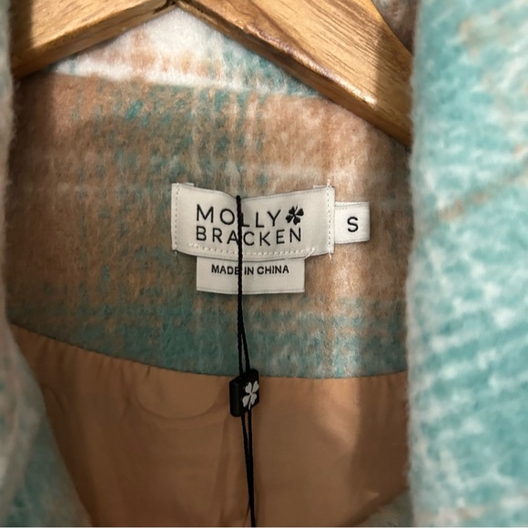 NWT Molly Bracken Button Front Plaid Jacket Shacket - Picture 8 of 8